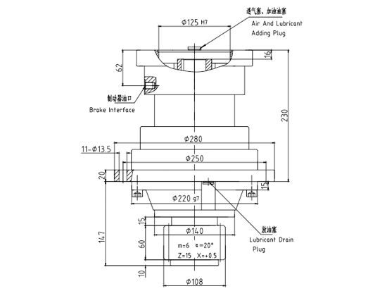 回轉減速機JHF260A